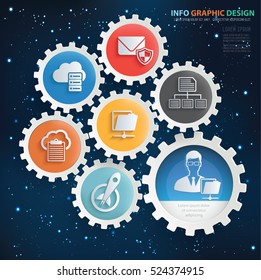 Admin,Development concept design on sky background,vector