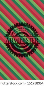 Administer christmas emblem background. Vector Illustration. Detailed.