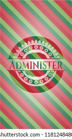 Administer christmas style badge..