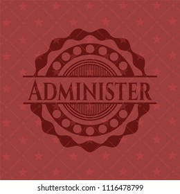 Administer realistic red emblem
