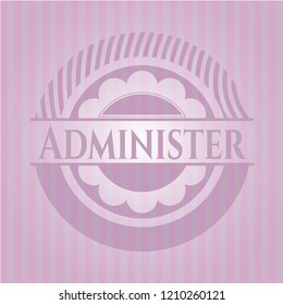 Administer retro pink emblem