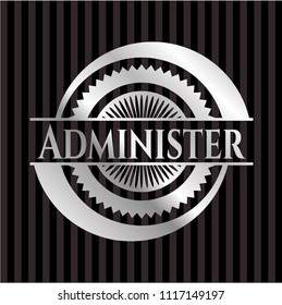 Administer silver shiny emblem