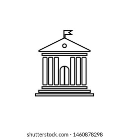 Administration building with pillars icon