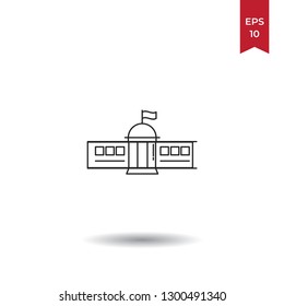 Administration building vector icon