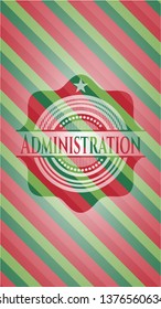 Administration christmas badge.