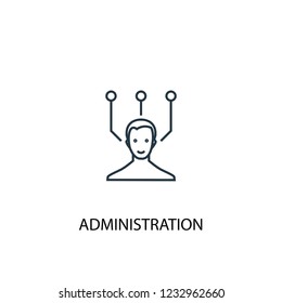 administration concept line icon. Simple element illustration. administration concept outline symbol design. Can be used for web and mobile UI/UX