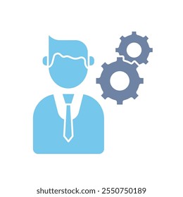 Icono de línea de concepto de administración. Ilustración de elemento simple. diseño de símbolo de esquema de concepto de administración.