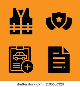 administration, documents, banner and financial icons set. Vector illustration for web and design