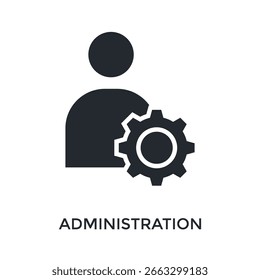 Administration Icon Glyph Style. Vector Illustration For Graphic Design