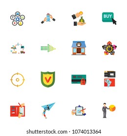 Administration icon set. Can be used for topics like business, management, start-up, retail