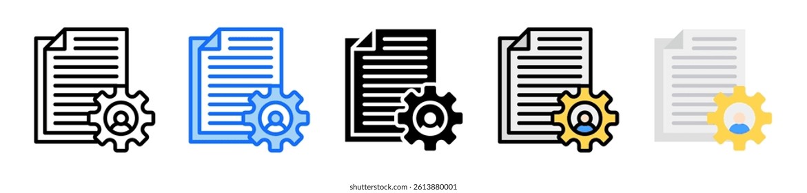 Administration Icon Set Multiple Style Collection