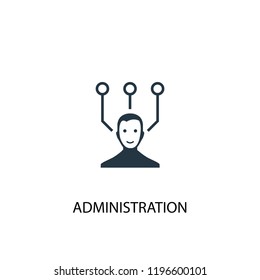 administration icon. Simple element illustration. administration concept symbol design. Can be used for web and mobile.