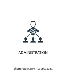 administration icon. Simple element illustration. administration concept symbol design. Can be used for web and mobile.