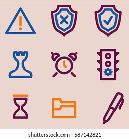 Administration icons, color contour series