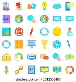 Administration icons set. Cartoon set of 36 administration vector icons for web isolated on white background