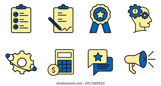 administration icons set . administration pack symbol vector elements for infographic web
