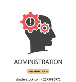 administration icons  symbol vector elements for infographic web