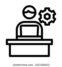 Diseño de iconos de línea del vector de administración