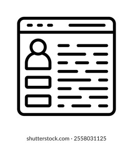 Administration Vector Lineal Icon on white background.