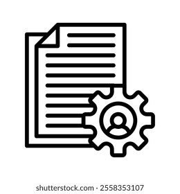 Administration Vector Lineal Icon on white background.
