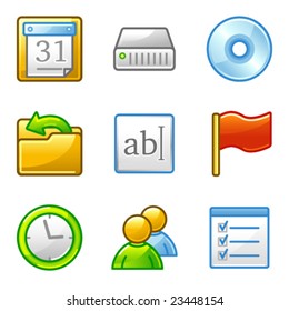 Iconos web de administración, serie alfa