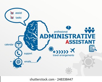 Administrative assistant business concept.