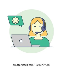 administrative assistant icon vector illustration 