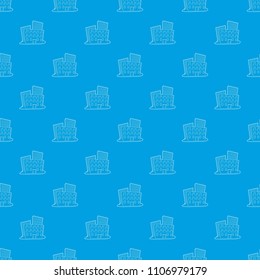 Administrative building pattern vector seamless blue repeat for any use