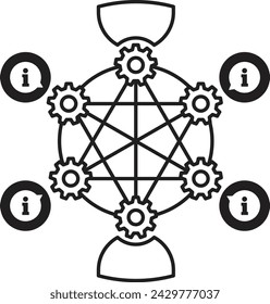 administrative complexity icon vector complexity management