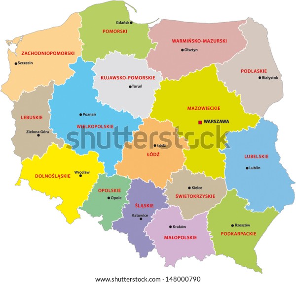 Administrative Division Poland Stock Vector (Royalty Free) 148000790