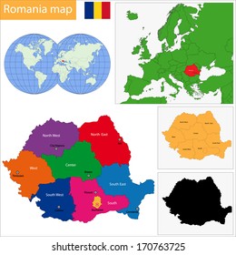 Administrative division of the Romania