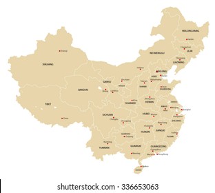 Administrative divisions of China map