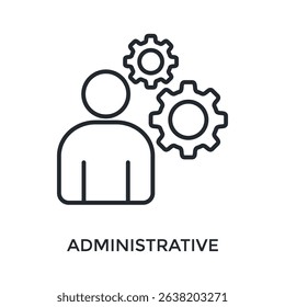 Administrative Icon Outline Style. Vector Illustration For Graphic Design