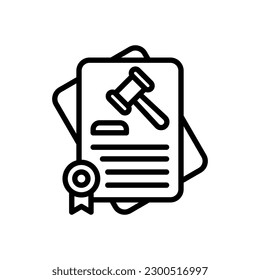 Administrative Law icon in vector. Illustration