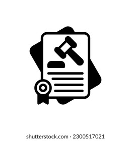 Icono de Derecho Administrativo en vector. Ilustración