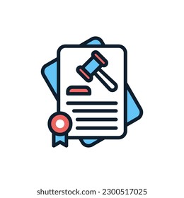 Administrative Law icon in vector. Illustration