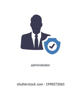 Concepto de icono administrativo o de líder 