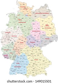 administrative map of Germany