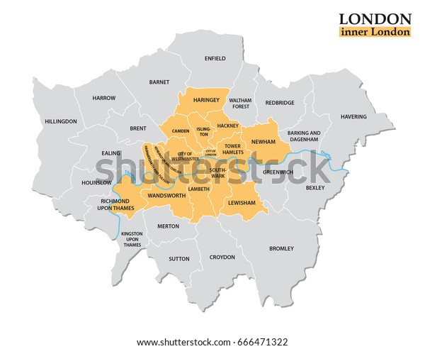 Administrative Political Map London Statistical Definition 库存矢量图（免版税 ...