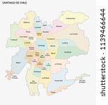 administrative and political vector map of agglomeration santiago Chile