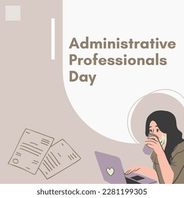 Administrative Professionals Day poster for social media post