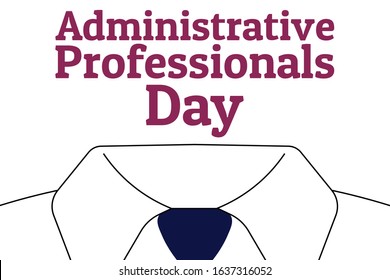 Administrative Professionals Day, Secretaries Day or Admin Day. Holiday concept. Template for background, banner, card, poster with text inscription. Vector EPS10 illustration