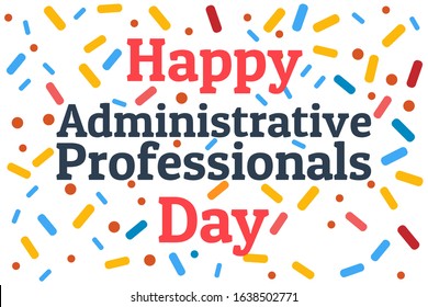 Administrative Professionals Day, Secretaries Day or Admin Day. Holiday concept. Template for background, banner, card, poster with text inscription. Vector EPS10 illustration - Shutterstock ID 1638502771