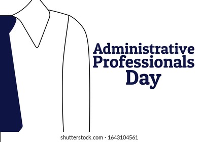 Administrative Professionals Day, Secretaries Day or Admin Day. Holiday concept. Template for background, banner, card, poster with text inscription. Vector EPS10 illustration