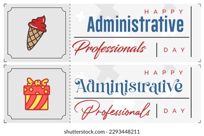 Administrative Professionals Day, Secretaries Day or Admin Day. Holiday concept. Template for background, banner, card, poster, t-shirt with text inscription