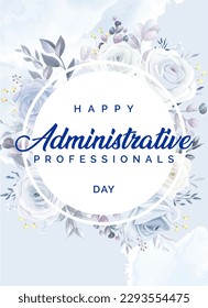 Administrative Professionals Day, Secretaries Day or Admin Day. Holiday concept. Template for background, banner, card, poster, t-shirt with text inscription