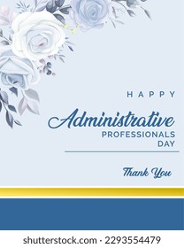 Administrative Professionals Day, Secretaries Day or Admin Day. Holiday concept. Template for background, banner, card, poster, t-shirt with text inscription