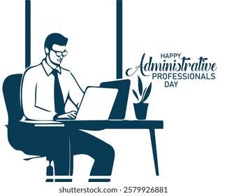  Administrative Professionals Day, Secretaries Day or Admin Day. Holiday concept. Template for background, banner, card, poster, t-shirt with text inscription