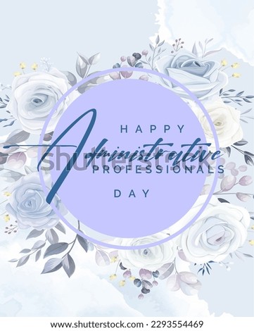 Administrative Professionals Day, Secretaries Day or Admin Day. Holiday concept. Template for background, banner, card, poster, t-shirt with text inscription