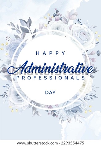 Administrative Professionals Day, Secretaries Day or Admin Day. Holiday concept. Template for background, banner, card, poster, t-shirt with text inscription